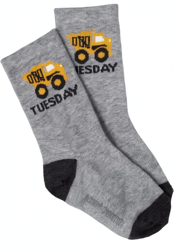 John Deere Kids Crew Socks Days of Week Design Size 12-24M-3