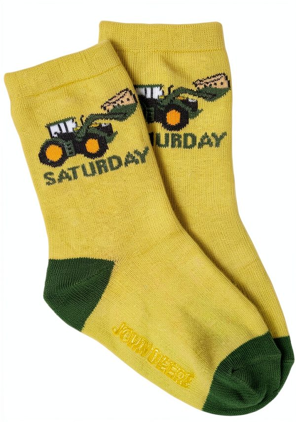 John Deere Kids Crew Socks Days of Week Design Size 12-24M-7