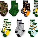 John Deere Kids Crew Socks 7‑Pair Soft Cotton Non‑Slip Grippers-0