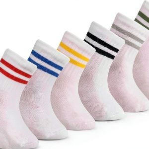 Bella Turkish Cotton Girl Crew Socks 6‑Pack Multicolor 0‑6M to 4‑5T-0