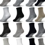 Toddler Socks SkiBeaut Non Slip Gripper 20 Pair Pack Black White Grey-0