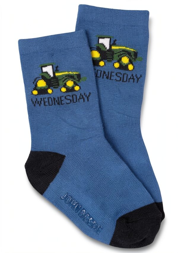 John Deere Kids Crew Socks Days of Week Design Size 12-24M-4