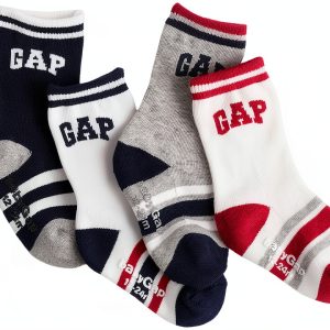 Gap Baby Boys Crew Socks with Logo Soft Stretch Knit – 6-12 Months,-0