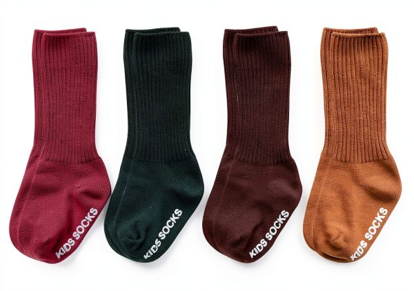 KidCo Unisex Baby Crew Socks Neutral Anti‑Slip Gripper Cotton 3‑5T-0
