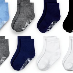 Baby Socks GRPSKCOS Non Slip 12 Pair Crew Socks for 0-7 Years-0