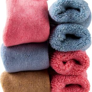 Baby Toddler Thick Wool Socks - Super Warm Soft Winter Solid Color Casual Crew Socks For Baby Girls Boys(Pack of 3)-0