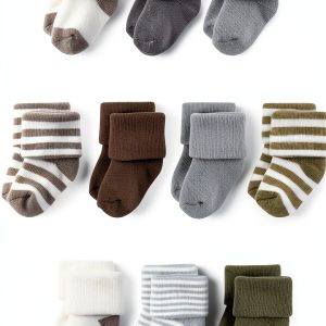 Touched by Nature Baby Cotton Crew Socks Soft Wildflower 0-6M-0