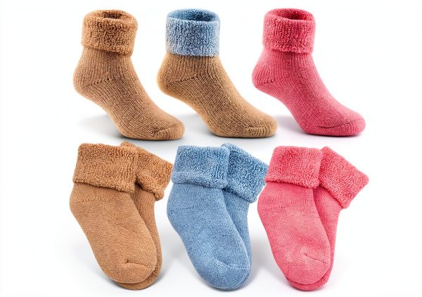 Baby Toddler Thick Wool Socks - Super Warm Soft Winter Solid Color Casual Crew Socks For Baby Girls Boys(Pack of 3)-4